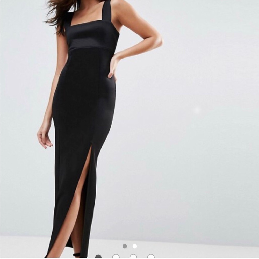 ASOS DESIGN square neck scuba dress